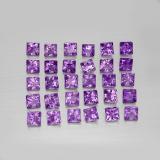 4 carat Violet Princess Cut Amethyst 3mm x 3mm