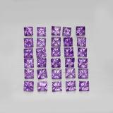 3mm x 3 Princess Cut Amethyst 4ct