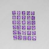 4 ct VS Princess Cut Amethyst 3mmx3mm
