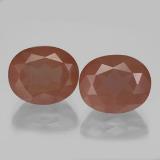 8 carat Honey Red Oval Facet Andesine Labradorite 11x9