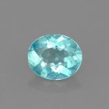 0.8 carat Light Blue Oval Facet Apatite 6.5mmx5.5mm