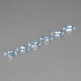 5mm x 3mm Aquamarine 1ct Oval Facet in Light Blue