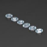 5x3 Aquamarine 1ct Oval Facet in Light Blue