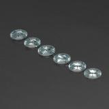5mm x 3 Aquamarine 1ct Oval Facet in Light Blue