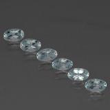 5mm x 3 Aquamarine 1ct Oval Facet in Light Blue