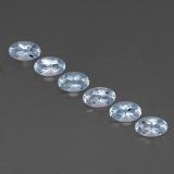 5x3 Aquamarine 1ct Oval Facet in Light Blue