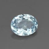 1.5 carat Light Blue Oval Facet Aquamarine 9mmx7mm