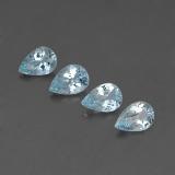 2 carat Light Blue Pear Facet Aquamarine 7mm x 5