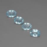 7mm x 5 Oval Facet Aquamarine 2.5ct