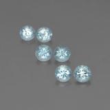 1.5 ct VS Round Facet Aquamarine 3.5 mm