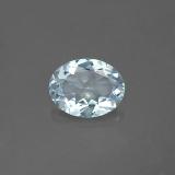1.5 carat Light Green Blue Oval Facet Aquamarine 9mmx7mm