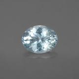 9mm x 7mm Aquamarine 1.5ct Oval Facet in Light Green Blue