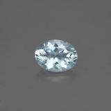 1 carat Light Green Blue Oval Facet Aquamarine 8mmx6mm