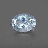 9.5x7mm Aquamarine 1.5ct Oval Facet in Light Blue