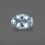 1.5 carat Light Blue Oval Facet Aquamarine 10mm x 6.5