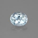 8x6.5mm Aquamarine 1.5ct Oval Facet in Light Blue