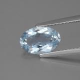 9.5mm x 6.5 Oval Facet Aquamarine 1ct
