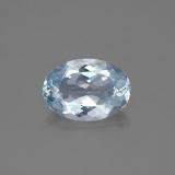 1.5 carat Light Blue Oval Facet Aquamarine 9mm x 6.5mm