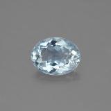 1 carat Light Blue Oval Facet Aquamarine 8mm x 6.5mm