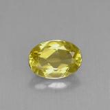 7mmx5mm Beryl 0.7ct Oval Facet in Yellow Golden