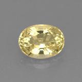 0.8 carat Yellow Golden Oval Facet Beryl 7mm x 5