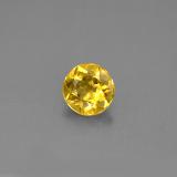 0.7 carat Yellow Golden Round Facet Beryl 6 mm