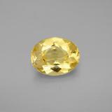 9mmx7mm Beryl 1.5ct Oval Facet in Yellow Golden