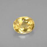 9mm x 7 Beryl 1.5ct Oval Facet in Yellow Golden