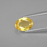 8mmx6mm Beryl 1ct Oval Facet in Yellow Golden