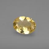 8.5x7mm Beryl 1ct Oval Facet in Yellow Golden