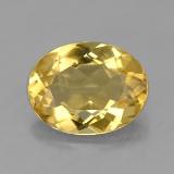 9x7mm Beryl 1.5ct Oval Facet in Yellow Golden