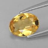 7.5mm x 6mm Beryl 0.8ct Oval Facet in Yellow Golden