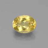 8x6 Beryl 1ct Oval Facet in Yellow Golden