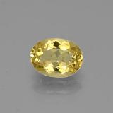 0.9 carat Yellow Golden Oval Facet Beryl 7.5mm x 5.5
