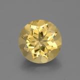 2.5 carat Yellow Golden Round Facet Beryl 9mm