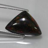 4 carat Multicolor Trillion Cabochon Black Opal 16.5mm x 11mm