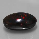 18 carat Multicolor Oval Cabochon Black Opal 24.5mm x 13mm