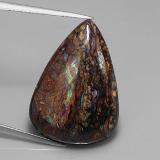 22 carat Multicolor Pear Cabochon Boulder Opal 27.5x19.5