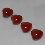 17 carat Red Orange Heart Cabochon Carnelian 10mm x 10