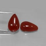10 ct Translucent Pear Cabochon Carnelian 14mm x 9mm