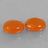 9x7 Carnelian 3ct Oval Cabochon in Orange