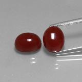10mm x 8mm Carnelian 7ct Oval Cabochon in Red Orange