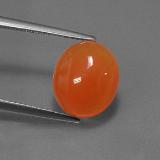 5 ct Translucent Oval Cabochon Carnelian 12mmx10.5mm