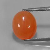 5 ct Transparent/Translucent Oval Cabochon Carnelian 12x10mm