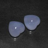 12mm x 12 Heart Cabochon Chalcedony 14ct