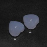 14 ct Translucent Heart Cabochon Chalcedony 12mmx12mm