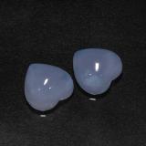 12mm x 12 Heart Cabochon Chalcedony 13ct