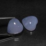 13 ct Translucent Heart Cabochon Chalcedony 12x12