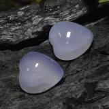 14 ct Translucent Heart Cabochon Chalcedony 12x12