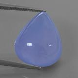 17 carat Lavender Blue Pear Cabochon Chalcedony 18.5mm x 15.5